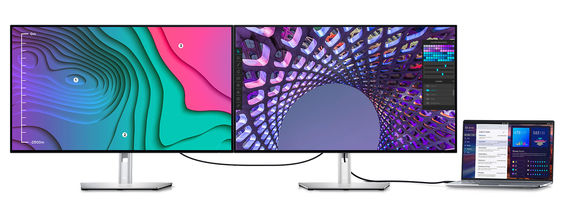 UltraSharp 32 4K USB-C Hub Monitor (U3222QE)_dualmonitor
